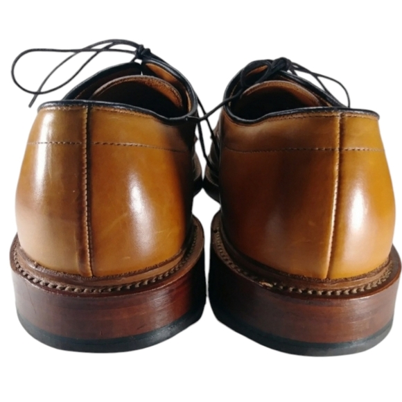 Allen Edmonds Hillcrest Oxfords Derby Bicycle Toe Caramel Honey 12 A Narrow - Picture 6 of 8